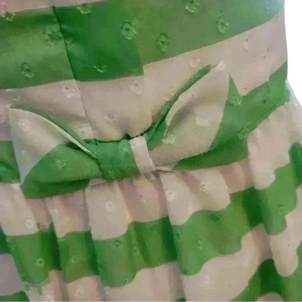 LILLY PULITZER Antonia w/ Green/White Awning Striped Dress Size 4 -- GORGEOUS!! - Picture 5 of 10
